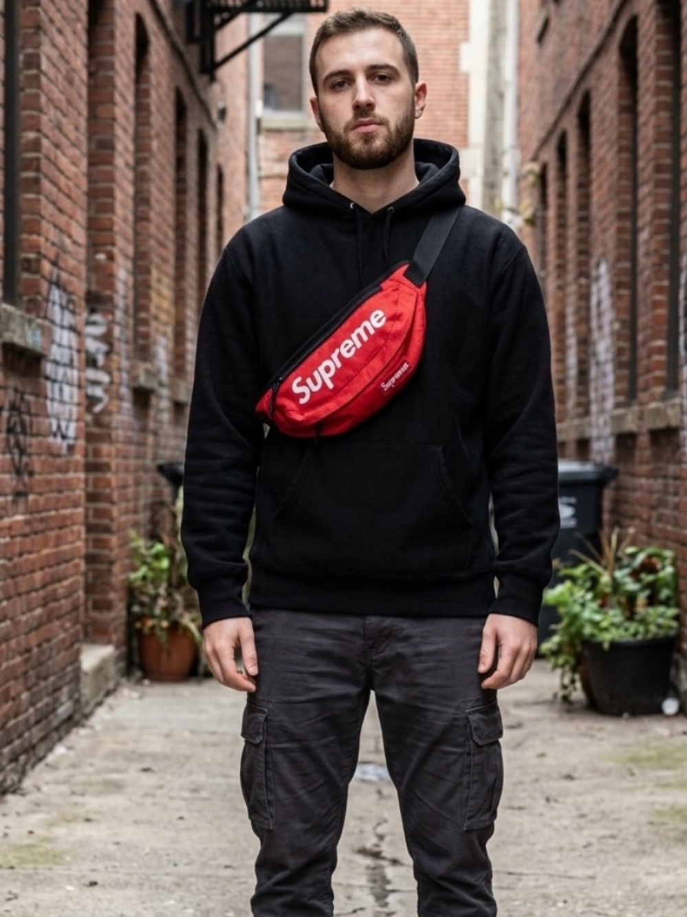 Supreme Bold Red Belt Bag